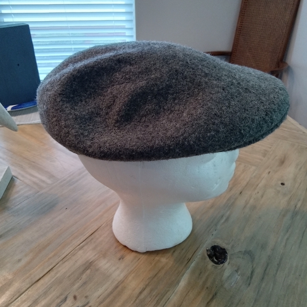 Dockers Gray 100% Wool Vintage Cabbie Newsboy Flat Cap Hat